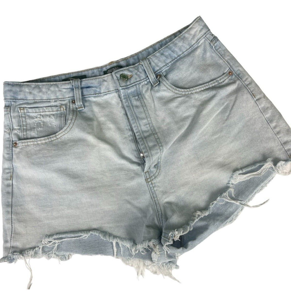 Wild Fable Denim High Rise Cutoff Shorts Women Size 14 Button Fly Festival Boho